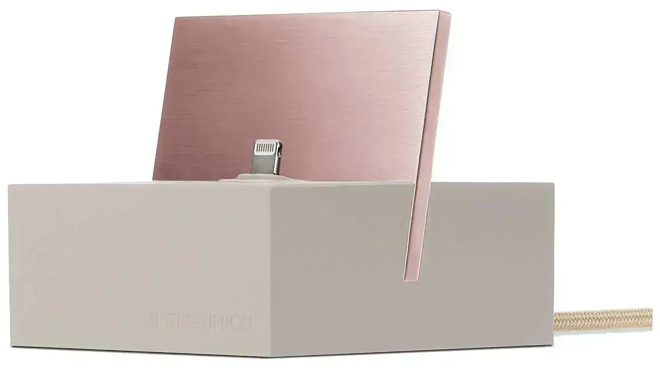 Док-станция NATIVE UNION Dock+ Lightning Stone/ Rose Gold (DOCK+-IP-CABLE-STO)